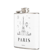 Custom Liquor Flask – Personalized Vinyl Flask for フラスク (左)