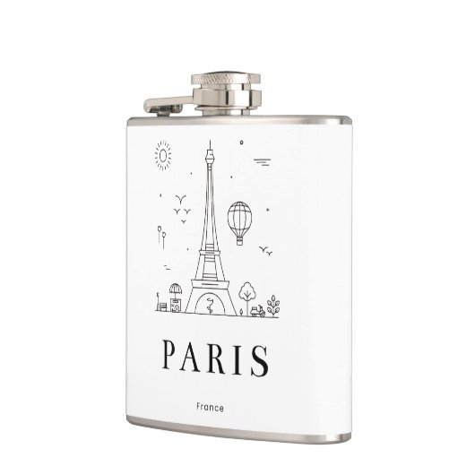 Custom Liquor Flask – Personalized Vinyl Flask for フラスク (左)