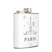 Custom Liquor Flask – Personalized Vinyl Flask for フラスク (右)