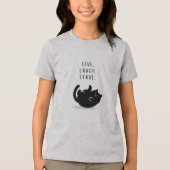 Custom Live Laugh Leave Funny Cat Boys’ トライブレンドＴシャツ (正面)