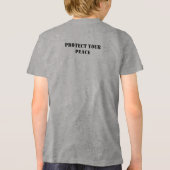 Custom Live Laugh Leave Funny Cat Boys’ トライブレンドＴシャツ (裏面)