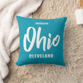 Custom Location, Name & Color Ohio クッション (ブランケット)