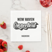 Custom Location & Name Connecticut スタンダードランチョンナプキン (インサイチュ)