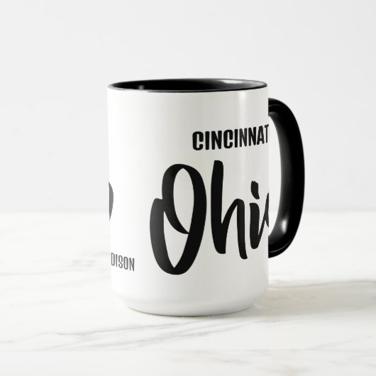 Custom Location & Name Ohio マグカップ (正面右)