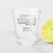 Custom Location & Text Connecticut ショットグラス (裏面)