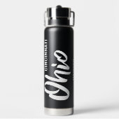 Custom Location & Text Ohio ウォーターボトル (背面)