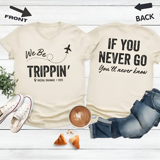 Custom Location Vacation Girls Trip Family T-Shirt Tシャツ