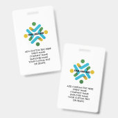 Custom LogoおよびCustom Text Event Companyビジネス バッジ (正面＆裏面)