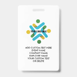 Custom LogoおよびCustom Text Event Companyビジネス バッジ