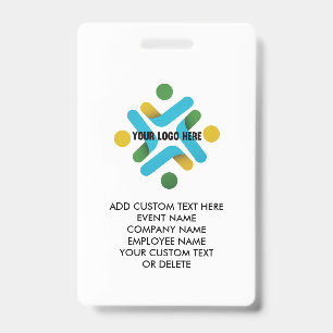 Custom LogoおよびCustom Text Event Companyビジネス バッジ