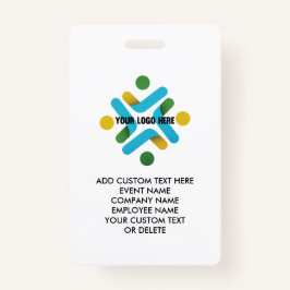 Custom LogoおよびCustom Text Event Companyビジネス バッジ