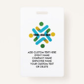 Custom LogoおよびCustom Text Event Companyビジネス バッジ (裏面)