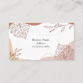 Custom Logo Abstract Minimal Boho Business Card 名刺 (裏面)