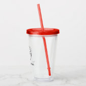 Custom Logo Acrylic Tumbler with Straw No Minimum アクリルタンブラー (左)