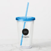 Custom Logo Acrylic Tumbler with Straw No Minimum アクリルタンブラー (裏面)