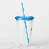 Custom Logo Acrylic Tumbler with Straw No Minimum アクリルタンブラー (左)
