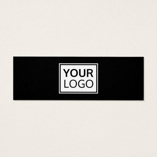 Custom logo and photo black Mini Business Card (裏面)
