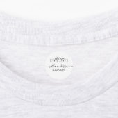 Custom logo and Script round fabric clothing  ラベル (貼付)