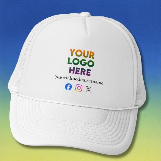 *Custom Logo and Social Media Business キャップ