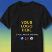 Custom Logo and Social Media Business Tシャツ