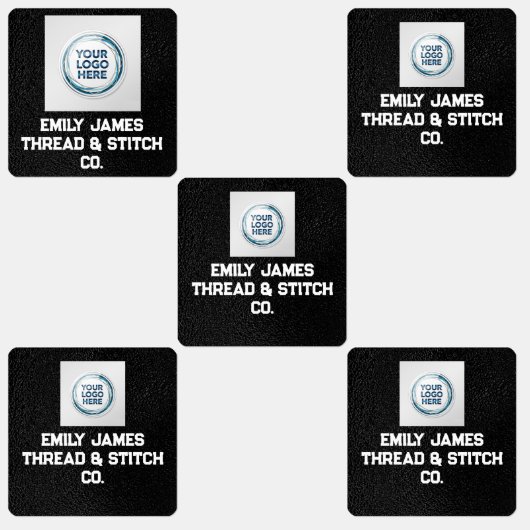 Custom Logo and Text Black Fabric Clothing Label 1 ラベル (グループ)