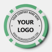 Custom Logo and Text Branded Poker Chips Example ポーカーチップ (裏面)