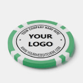 Custom Logo and Text Branded Poker Chips Example ポーカーチップ (シングル)