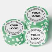 Custom Logo and Text Branded Poker Chips Example ポーカーチップ (積み重ね)
