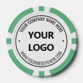 Custom Logo and Text Branded Poker Chips Example ポーカーチップ (正面)