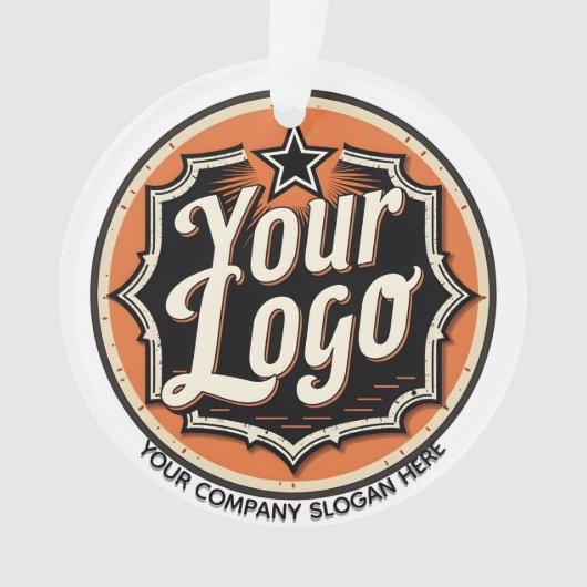 Custom Logo and Text Business オーナメント (正面)
