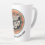 Custom Logo and Text Business カフェラテマグ (右アングル)