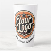 Custom Logo and Text Business カフェラテマグ (正面)