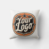 Custom Logo and Text Business クッション (裏面)