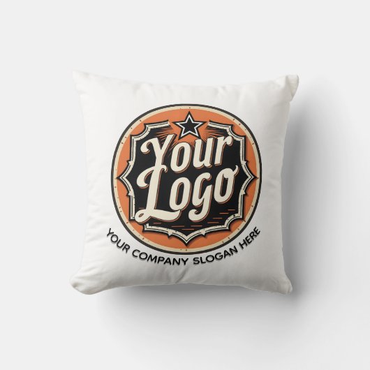 Custom Logo and Text Business クッション (正面)