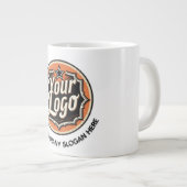 Custom Logo and Text Business ジャンボコーヒーマグカップ (正面右)