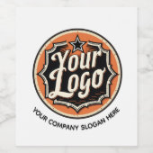 Custom Logo and Text Business ワインラベル (シングルラベル)