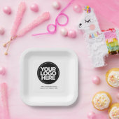 Custom Logo and Text Corporate Company Party ペーパープレート (パーティー)