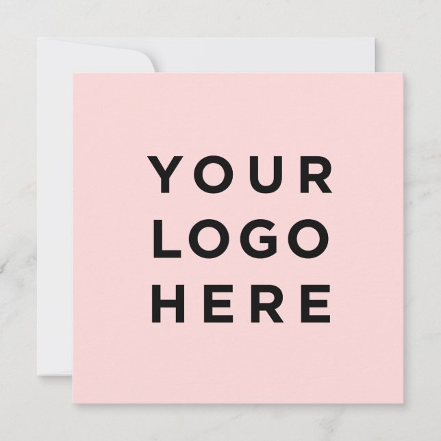 Custom logo and text modern square invitation card (正面)