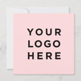 Custom logo and text modern square invitation card