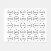 Custom Logo and Text Square Fabric Clothing ラベル (シート)