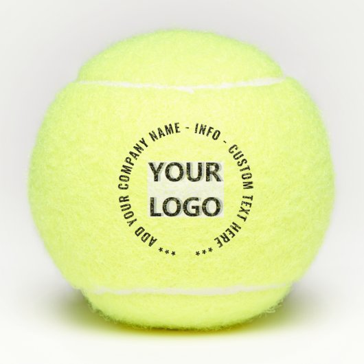 Custom Logo and Text Your Branded Tennis Balls テニスボール (正面)