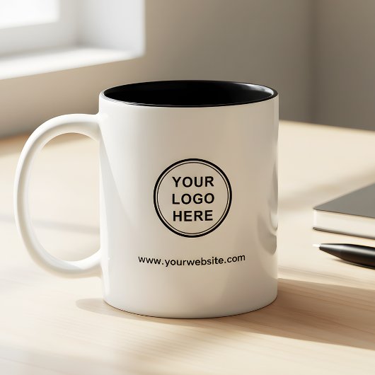 Custom Logo and Website Modern Promotional ツートーンマグカップ