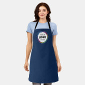 Custom Logo Apron - Branded Hospitality Workwear エプロン (着用した状態)