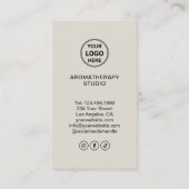 Custom Logo Aromatherapy Spa Professional 名刺 (裏面)