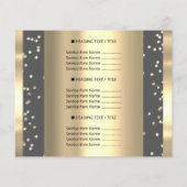 Custom Logo Beauty Makeup Price List Glitter Gray チラシ (裏面)