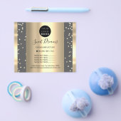 Custom Logo Beauty Makeup Price List Glitter Gray チラシ (シングル)