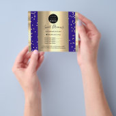 Custom Logo Beauty Salon Makeup Price List Glitter チラシ (手)