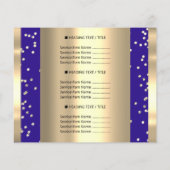 Custom Logo Beauty Salon Makeup Price List Glitter チラシ (裏面)