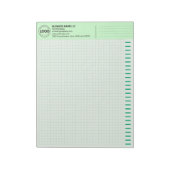 Custom Logo, Big Green Engineering Graph Paper Pad ノートパッド (回転)