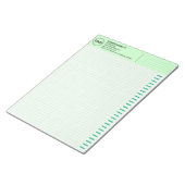 Custom Logo, Big Green Engineering Graph Paper Pad ノートパッド (アングル)